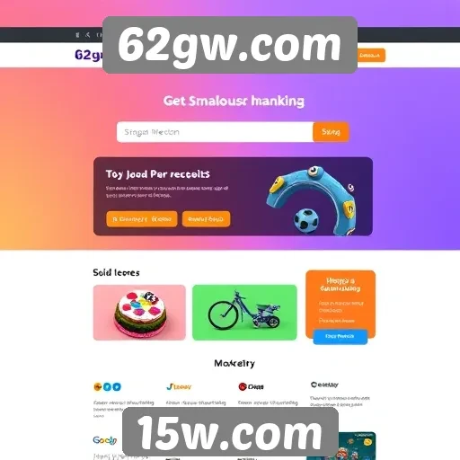 Interface do usuário do site 62gw.com é intuitiva e moderna