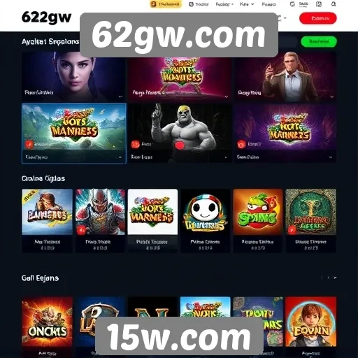 Experiência do usuário no site de jogos 62gw.com